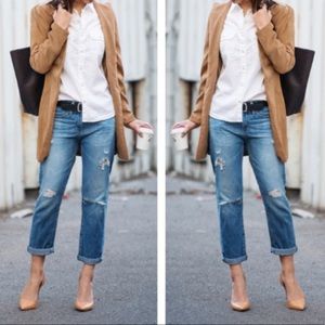 Banana Republic Distressed High Rise Boyfriend Crop Jeans